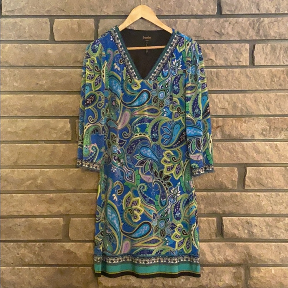 Laundry by Shelli Segal patterened dress.